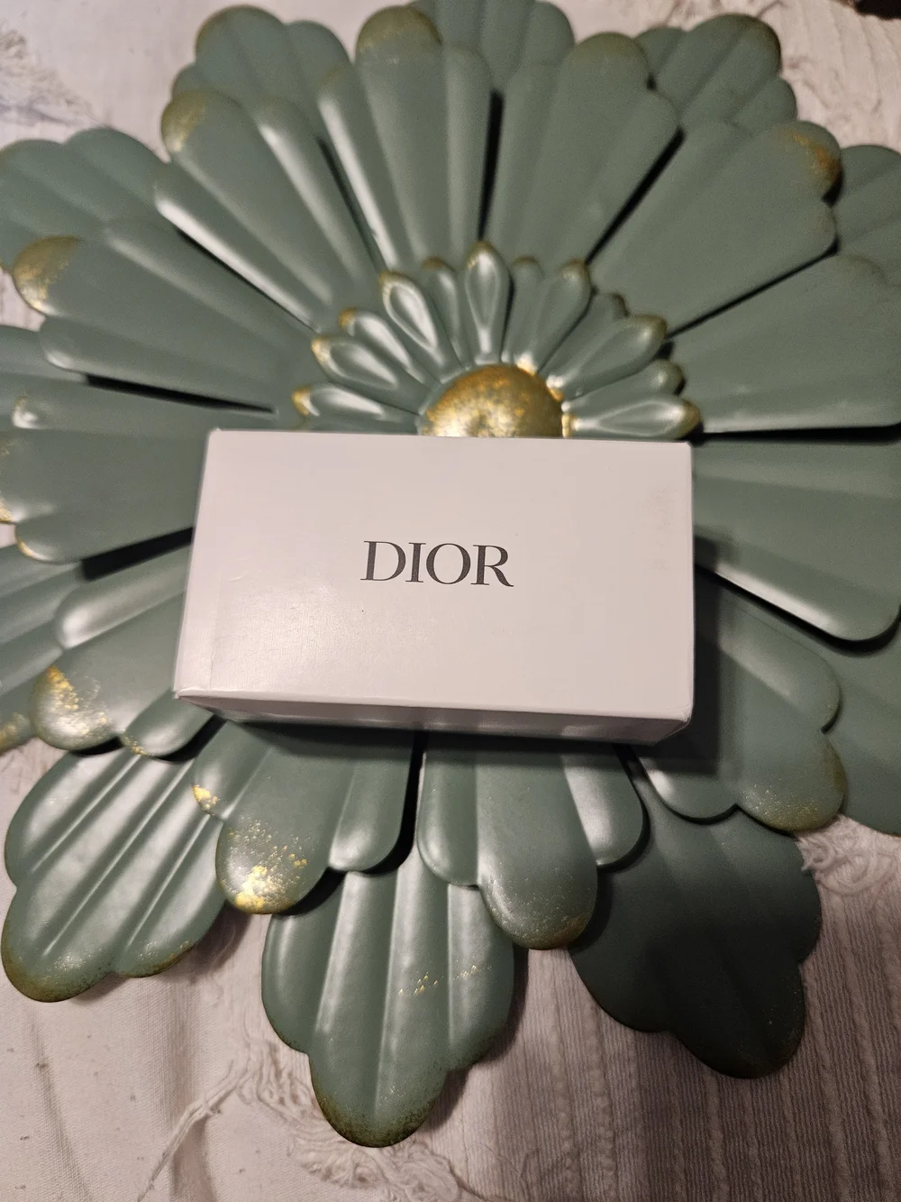 Dior J'adore Cream Lipstick Case Key Holder with Gold Hardware